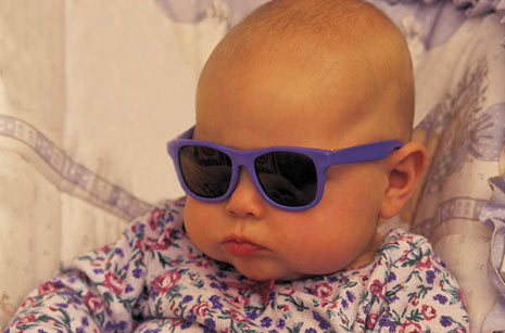 me that you put sunglasses on your child to protect their little eyes