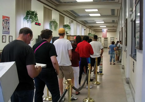 post office line