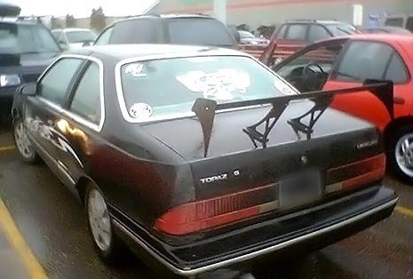 dumb car spoiler bad douchebag car spoiler