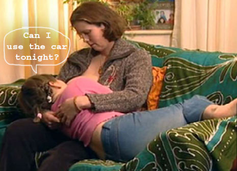 veronica robinson breastfeeding her 8-year-old