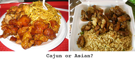 cajun or asian? cajun or asian food court