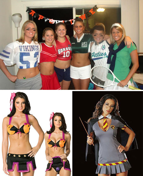 stupid hot sexy halloween costumes, sluts, whores