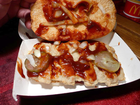 McDonlads McRib Sandwich, disgusting, gross